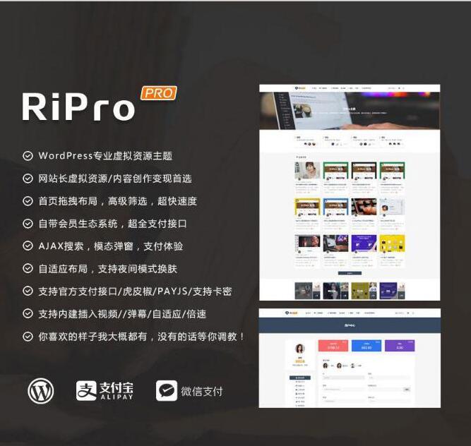 图片[1]-最新WP+RiPro主题PJ版 功能强大-酷库源码网