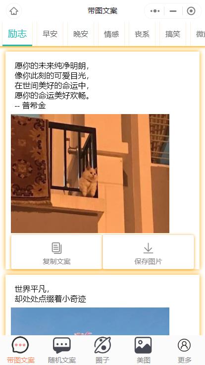 忧心文案小程序第二版首发前端后端源码-酷库源码网