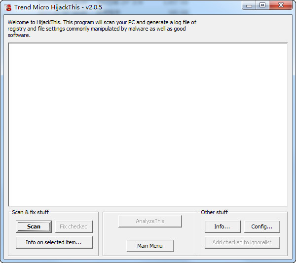 HijackThis(浏览器被劫持修复工具)v2.0.5 免费版-酷库源码网