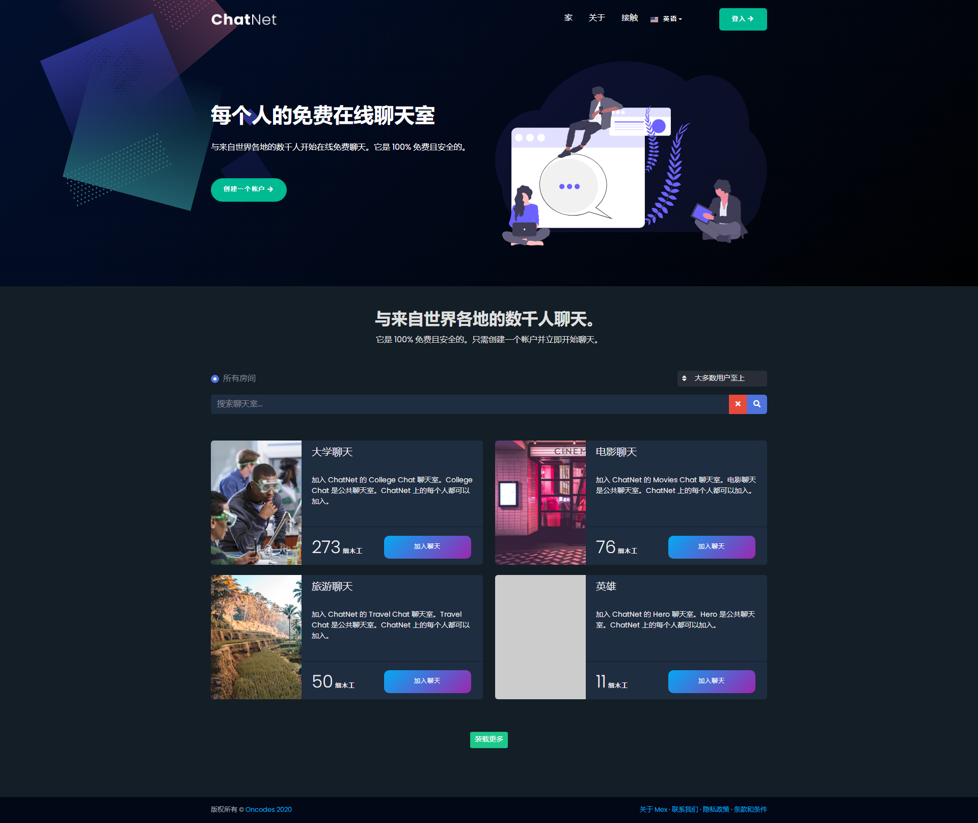 多人在线匿名聊天室/私人聊天室源码/支持同时创建多个聊天室-酷库源码网