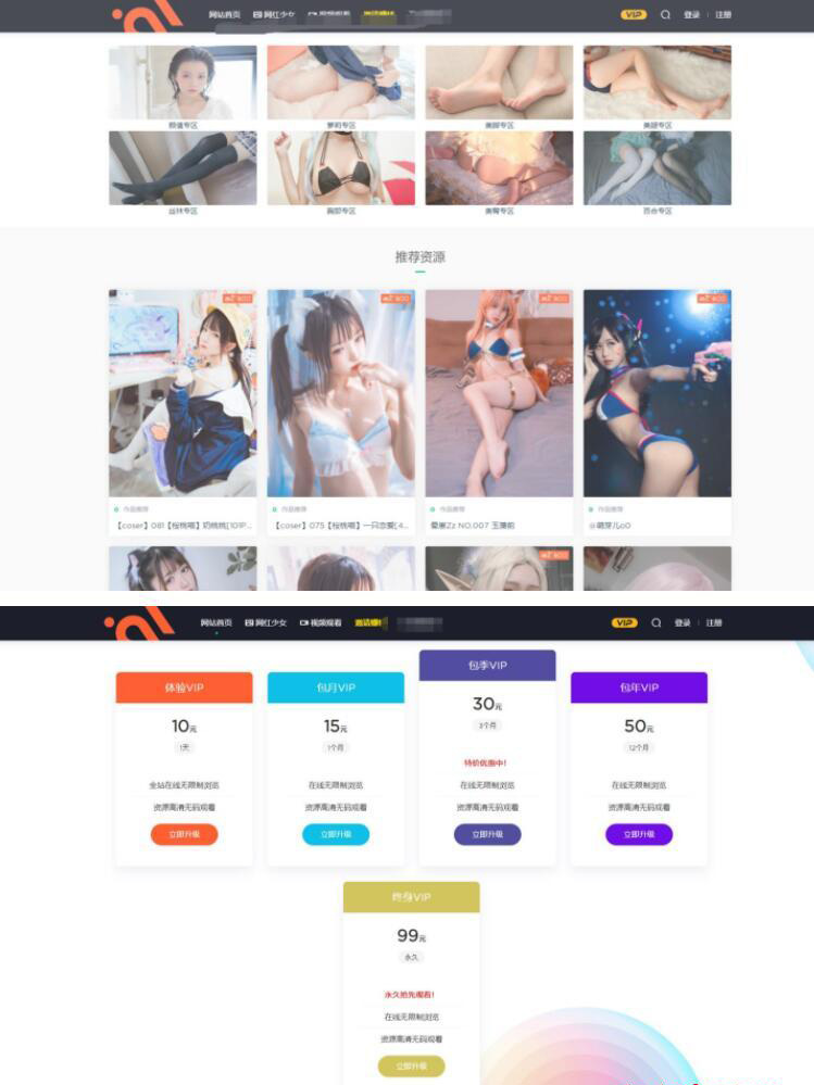 【站长亲测】小姐姐写真WordPress网站源码-酷库源码网