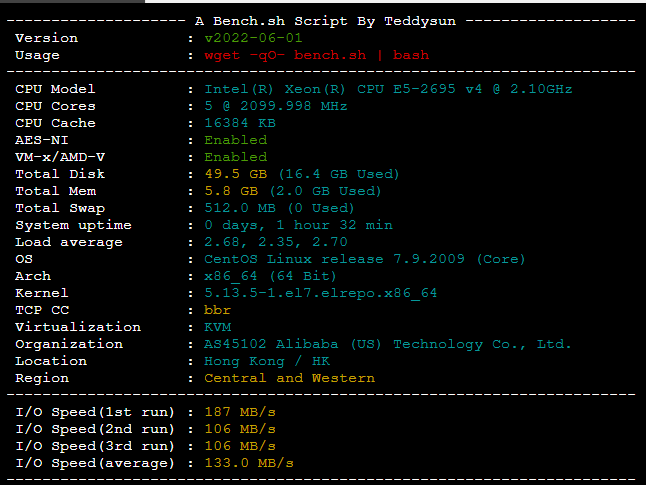狗云(dogyun)：简单测评“香港-KC”数据中心的“三网优化”的线路弹性云服务器-酷库源码网