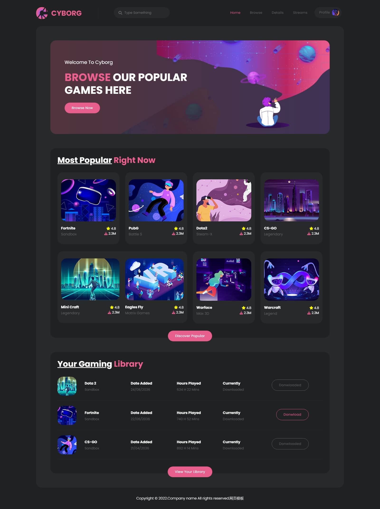 图片[2]-D1215 【HTML5模板】热门游戏体验宣传网站源码-酷库源码网